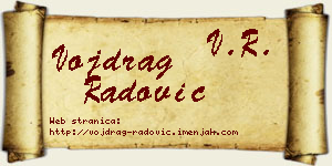 Vojdrag Radović vizit kartica